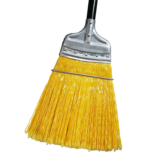 HOMEMAID Metal Cap Upright Broom Yellow Flagged Top Michco 437050