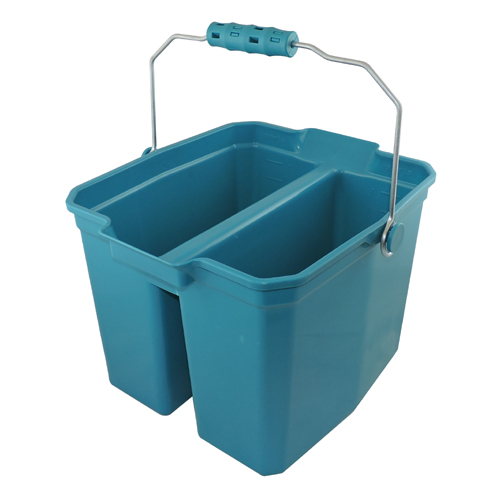 15 Quart Double Pail Mop Bucket w/Dual-Basin System