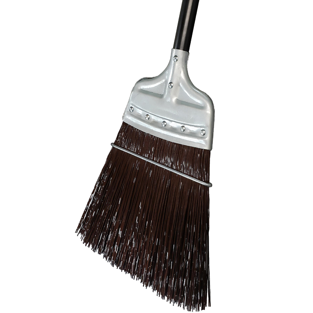 Industrial Metal Cap Upright Broom – Heavy-Duty Polypropylene Bristl